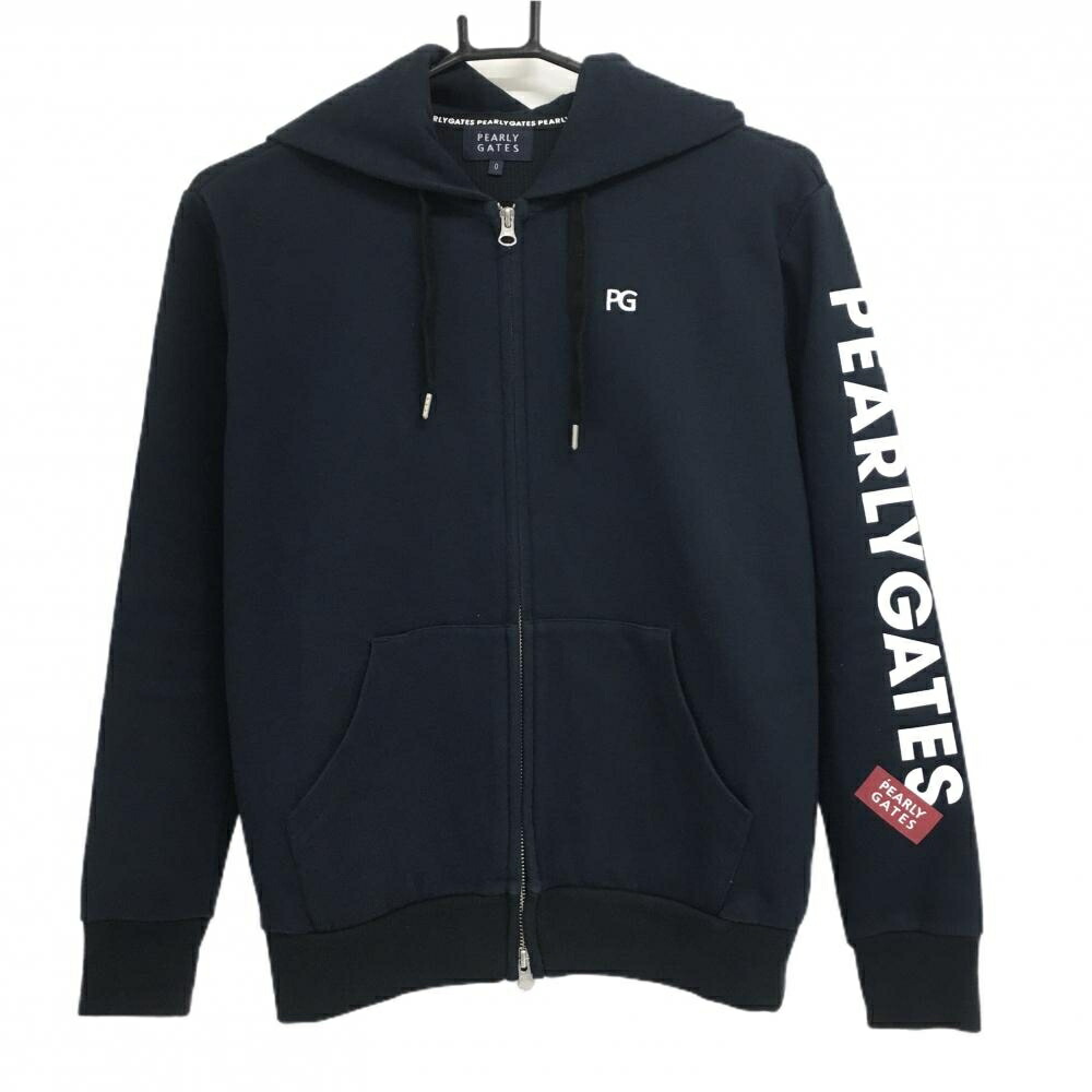 楽天市場】【美品】パーリーゲイツ ジップパーカー 白×ネイビー
