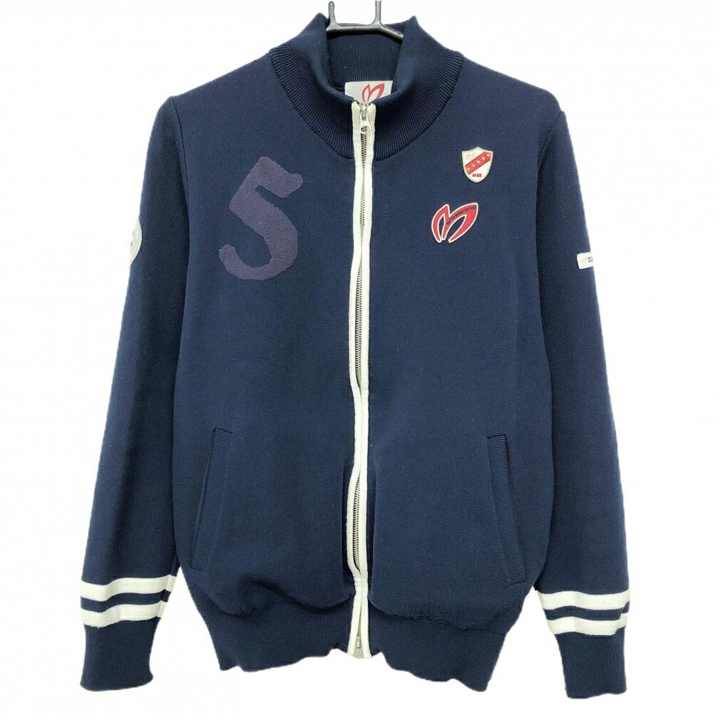 楽天市場】【美品】マスターバニー ニットジャケット 白 ロゴ刺しゅう