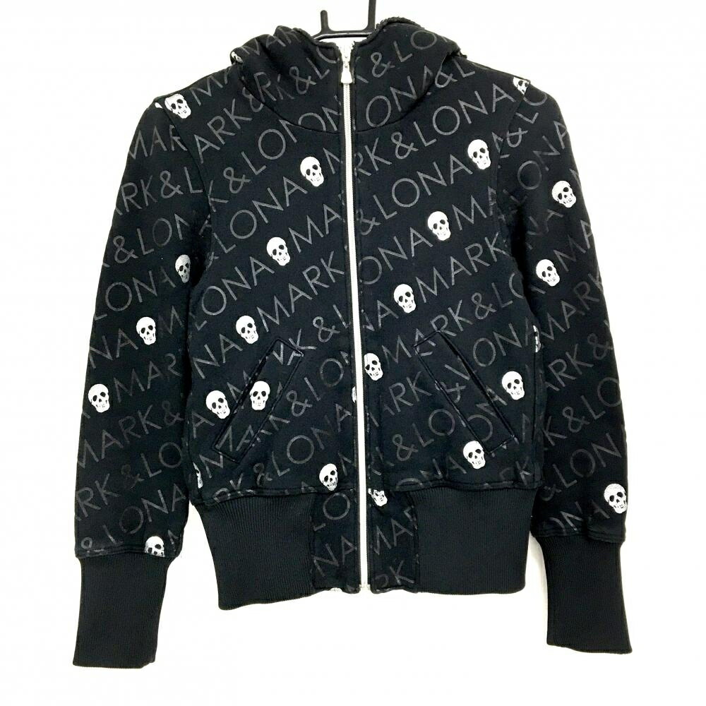 楽天市場】マークアンドロナ ジップパーカー ネイビー×白 総柄 スカル