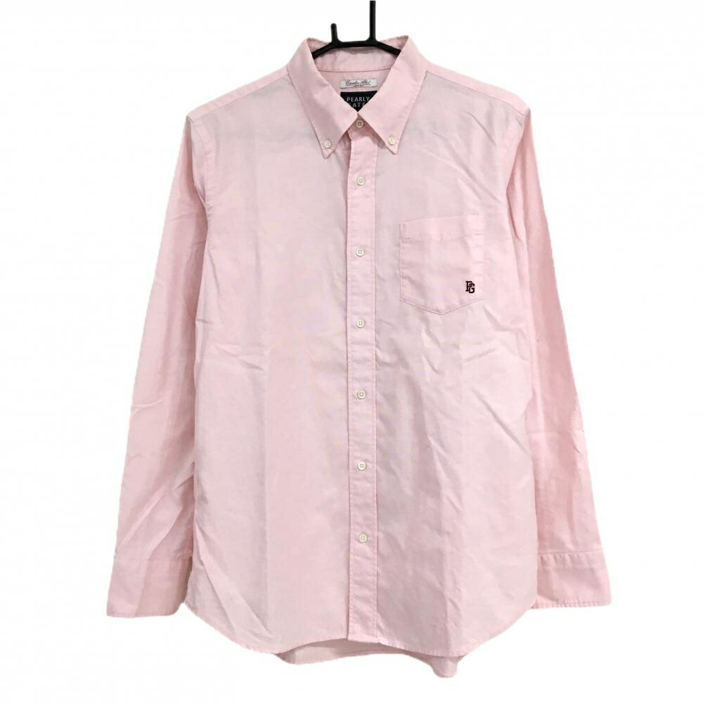 楽天市場】パーリーゲイツ 長袖シャツ ブルー 織生地 ボタンダウン