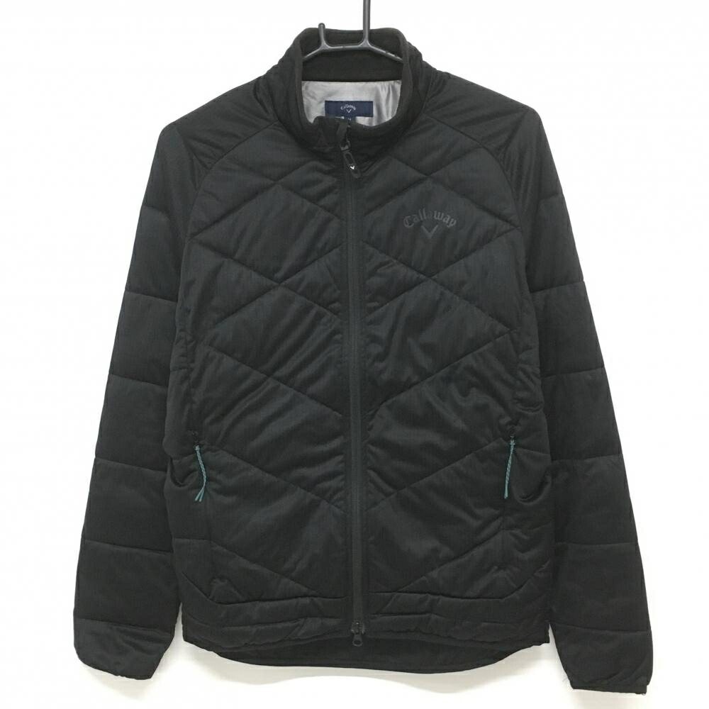 【美品】キャロウェイ ゴルフウェア 2way カーキ ダウンジャケット 3L Callaway（キャロウェイ） メンズ ゴルフウェア 接結ジャカード 2WAY