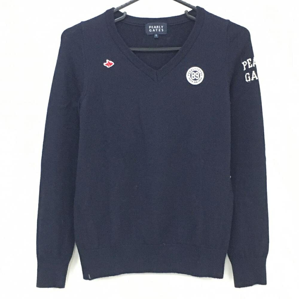 楽天市場】【超美品】パーリーゲイツ セーター ネイビー×白 ウール100