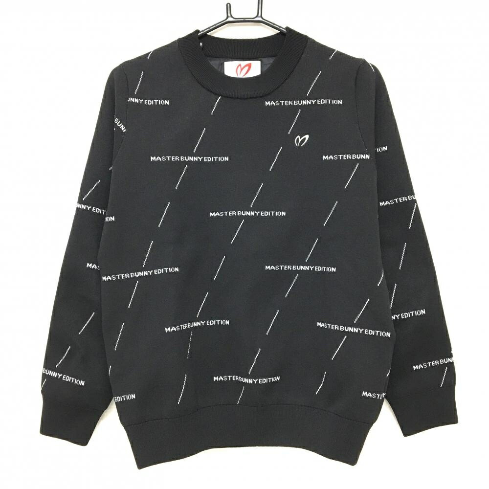 楽天市場】【美品】マスターバニー 裏地付セーター グレー×黒 ロゴ総柄