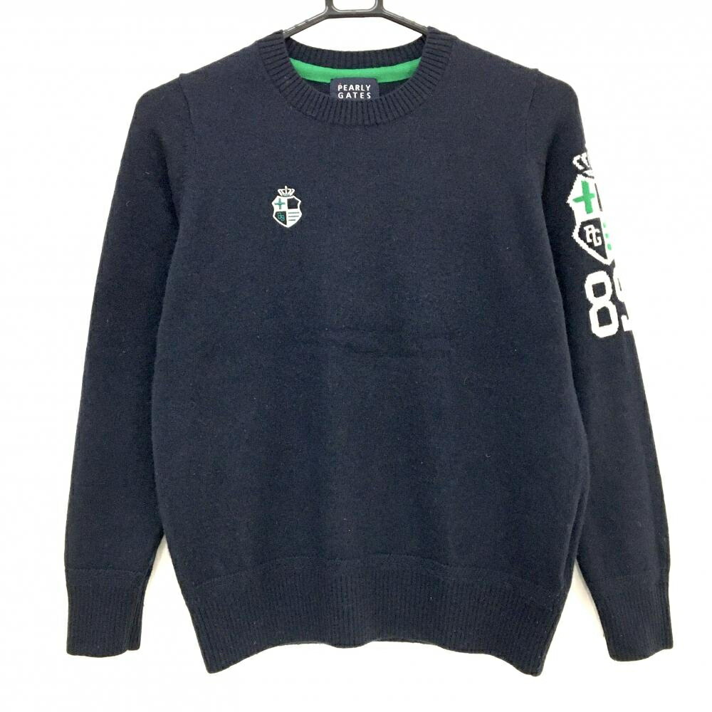 楽天市場】【超美品】パーリーゲイツ セーター ネイビー×白 ウール100