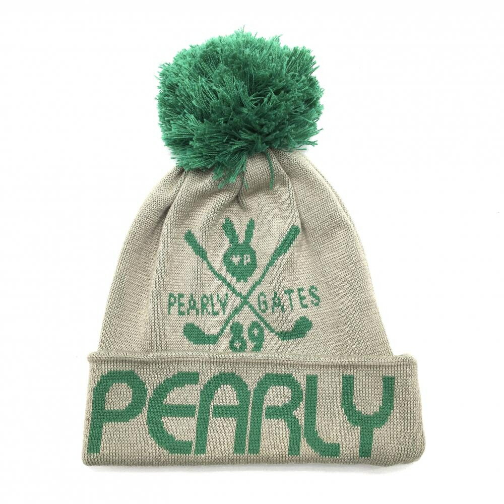 楽天市場】【超美品】パーリーゲイツ つば付きニット帽 白×ネイビー