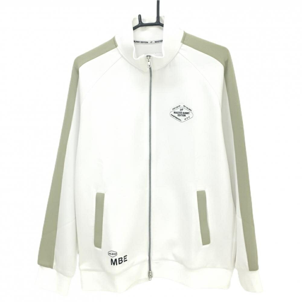 楽天市場】【美品】マスターバニー ニットジャケット 白 ロゴ刺しゅう