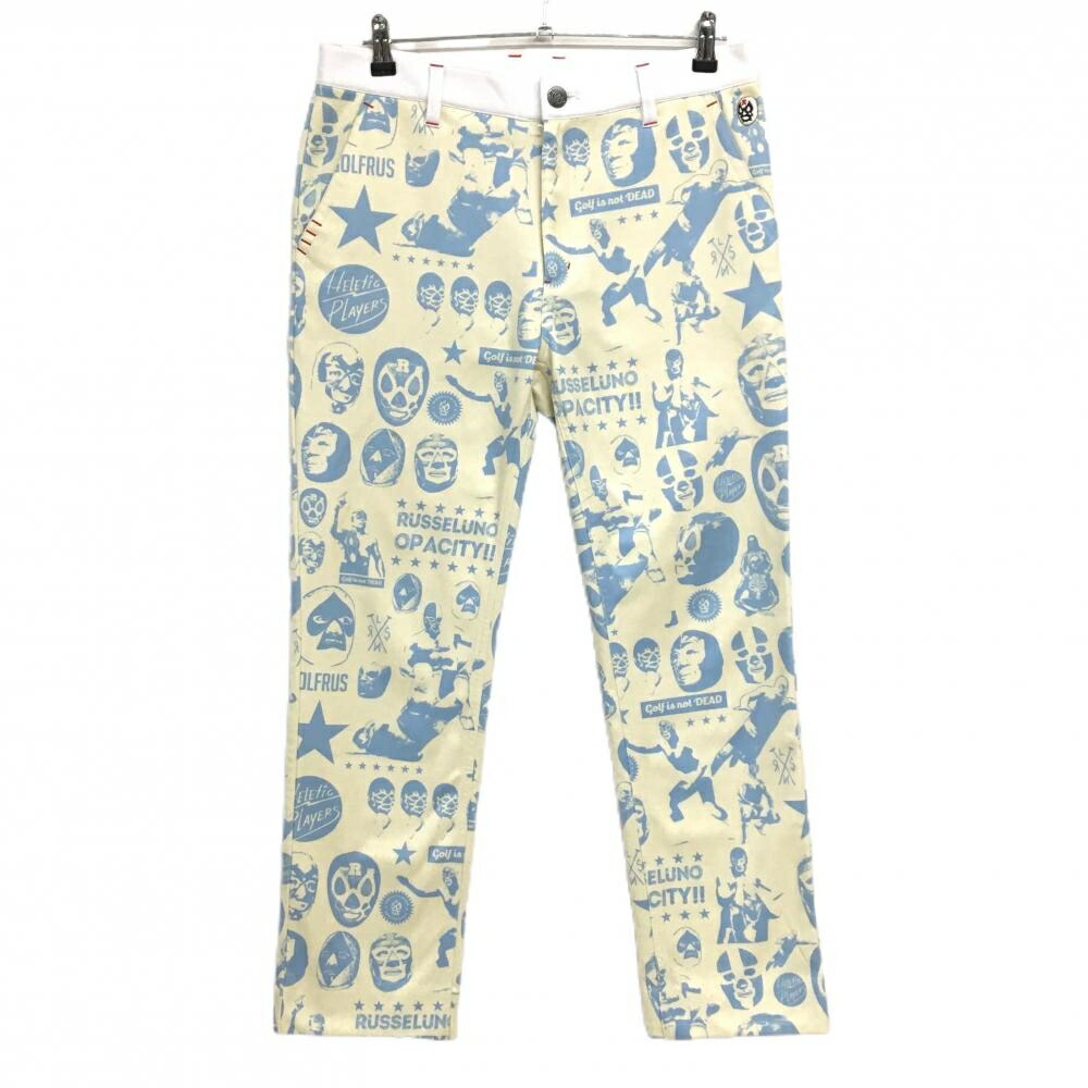 楽天市場】【美品】ラッセルノ パンツ ネイビー×白 裏起毛 プリント