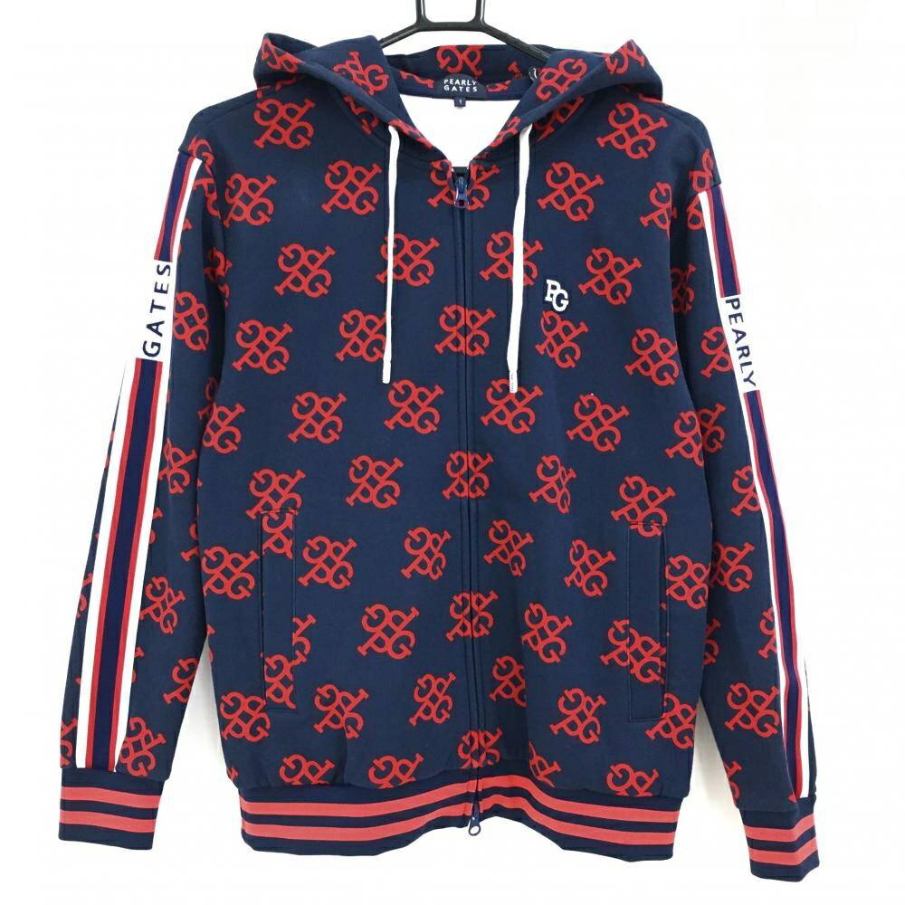 楽天市場】【美品】パーリーゲイツ ジップパーカー 白×ネイビー