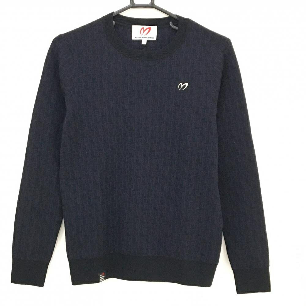 楽天市場】【美品】マスターバニー 裏地付セーター グレー×黒 ロゴ総柄