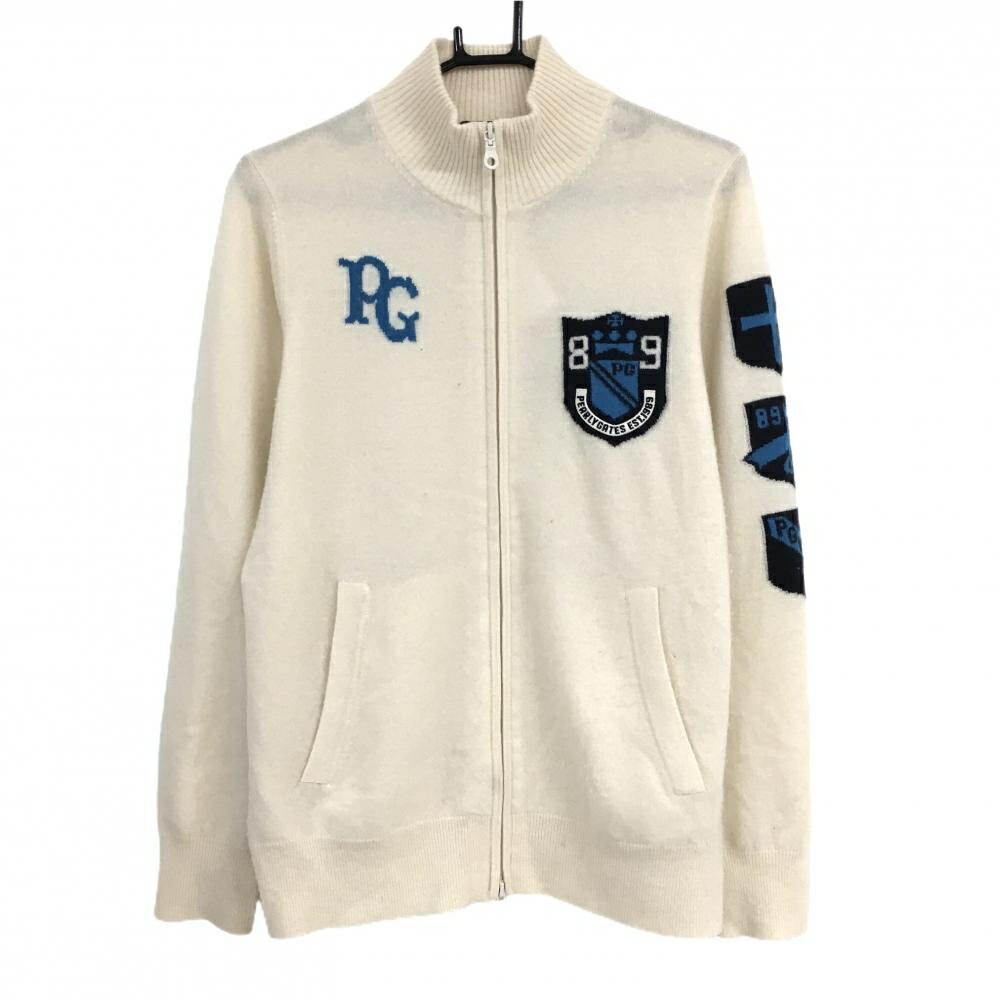 楽天市場】パーリーゲイツ 中綿切替ジャケット 白×ネイビー 袖ニット