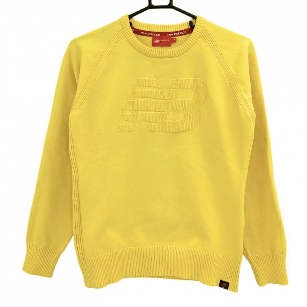 楽天市場】ニューバランス セーター 黒×蛍光イエロー ニット