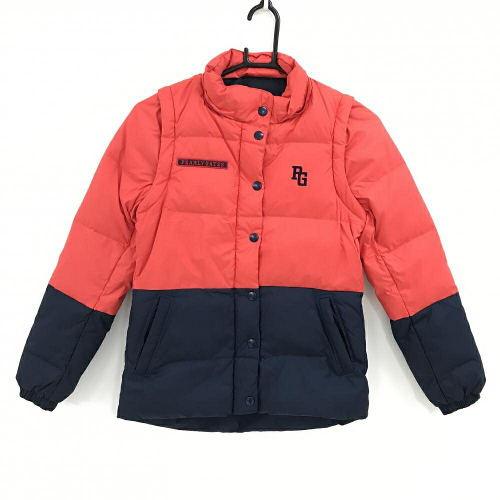 楽天市場】【美品】パーリーゲイツ 2WAYダウンジャケット レッド 軽量