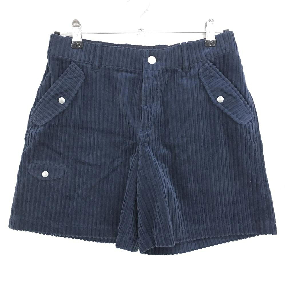 【新品】ロサーセン コーデュロイショートパンツ ネイビー ストレッチ レディース L ゴルフウェア Rosasen