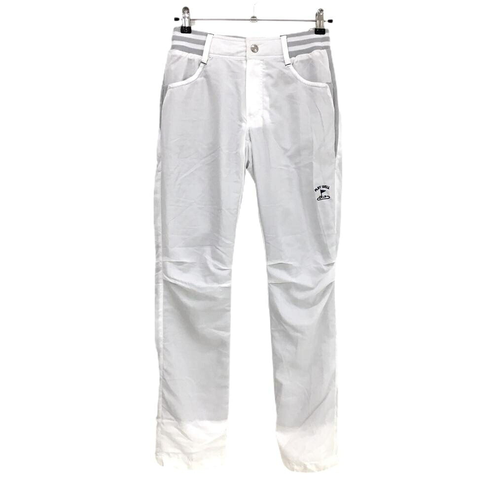 【新品】フィラゴルフ パンツ 白 蓄熱 撥水加工 ウエスト一部ゴム レディース M ゴルフウェア FILA GOLF