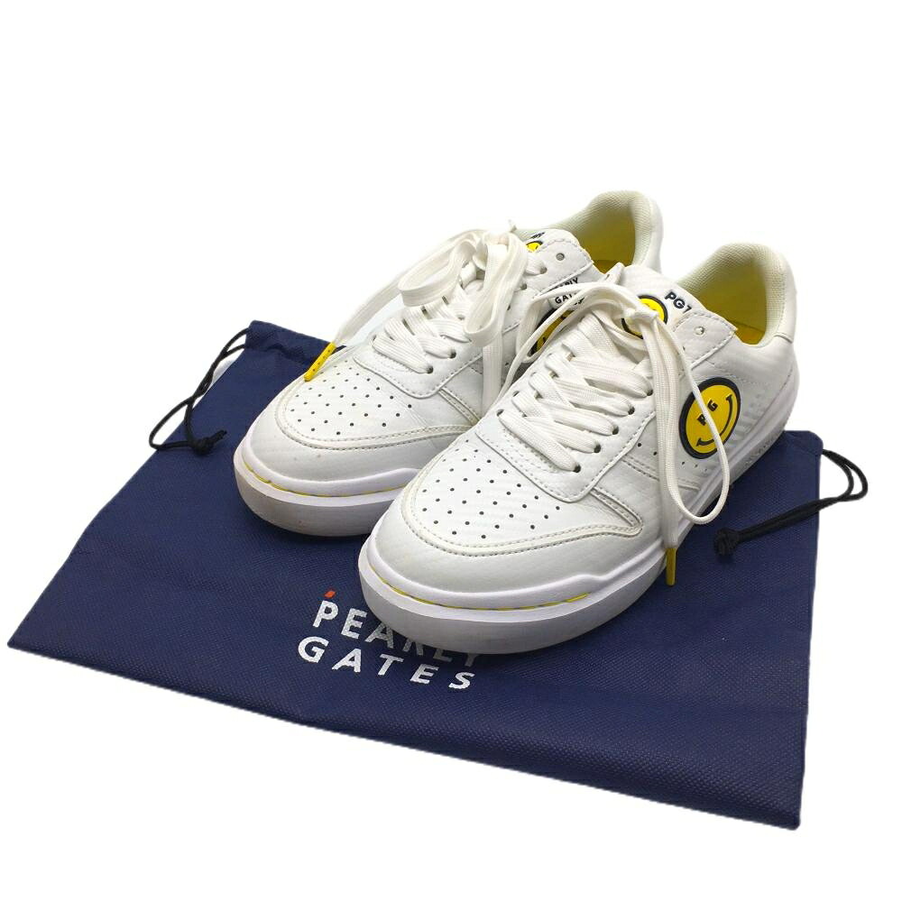 【美品】パーリーゲイツ ローカットゴルフシューズ 白 053-5192302 レディース 24.0 ゴルフウェア 2025年モデル PEARLY GATES