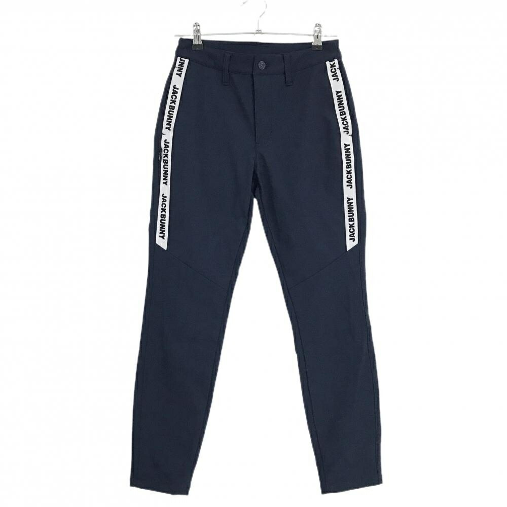 【超美品】ジャックバニー パンツ ネイビー 裏起毛 ストレッチ サイドロゴ レディース 1(M) ゴルフウェア 2023年モデル Jack Bunny 6,554円