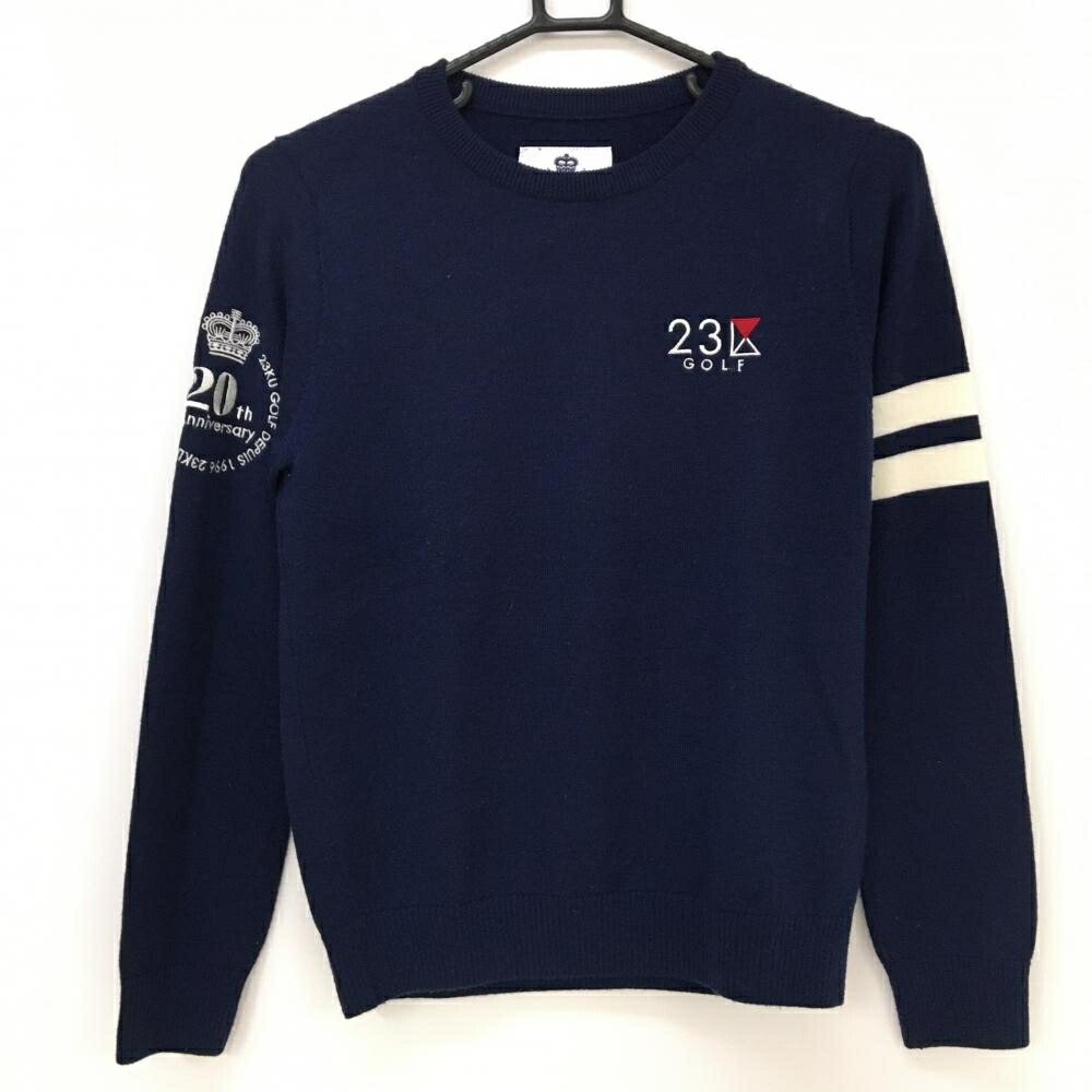 楽天市場】23区ゴルフ 裏地付セーター 白×グレー 蓄熱裏地 Vネック