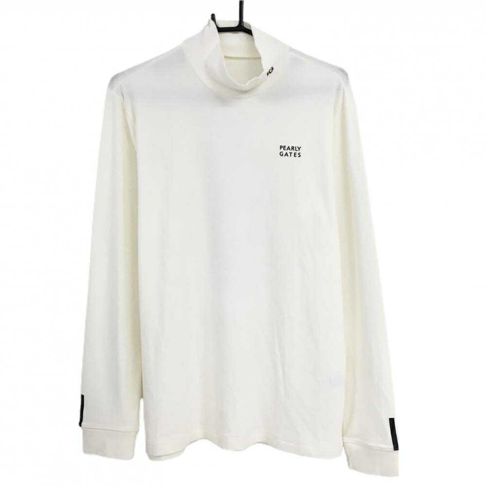 【超美品】パーリーゲイツ 長袖ハイネックシャツ アイボリー 表微起毛 アクリル混 メンズ 5(L) ゴルフウェア 2025年モデル PEARLY GATES 10,890円