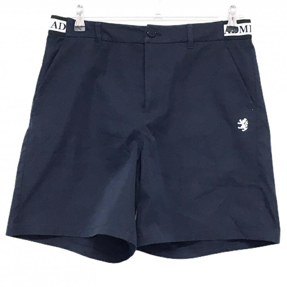 【美品】アドミラル ショートパンツ ネイビー ウエストロゴ レディース LL ゴルフウェア Admiral