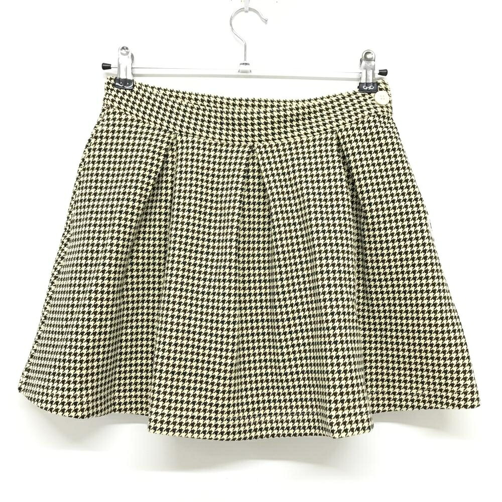 【新品】パーリーゲイツ スカート ベージュ&times;グリーン 千鳥格子 日本製 レディース 0(S) ゴルフウェア PEARLY GATES｜レオナード　店