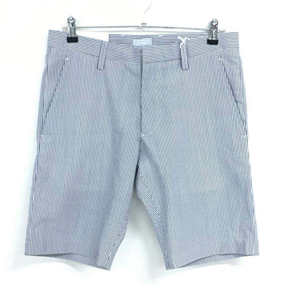 【新品】リディアル ハーフパンツ ネイビー×白 ストライプ メンズ 31 ゴルフウェア lideal