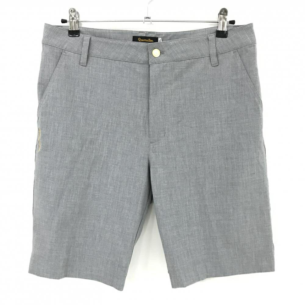 【超美品】レザレクション ハーフパンツ グレー ボタン擦れ少 メンズ XL ゴルフウェア Resurrection