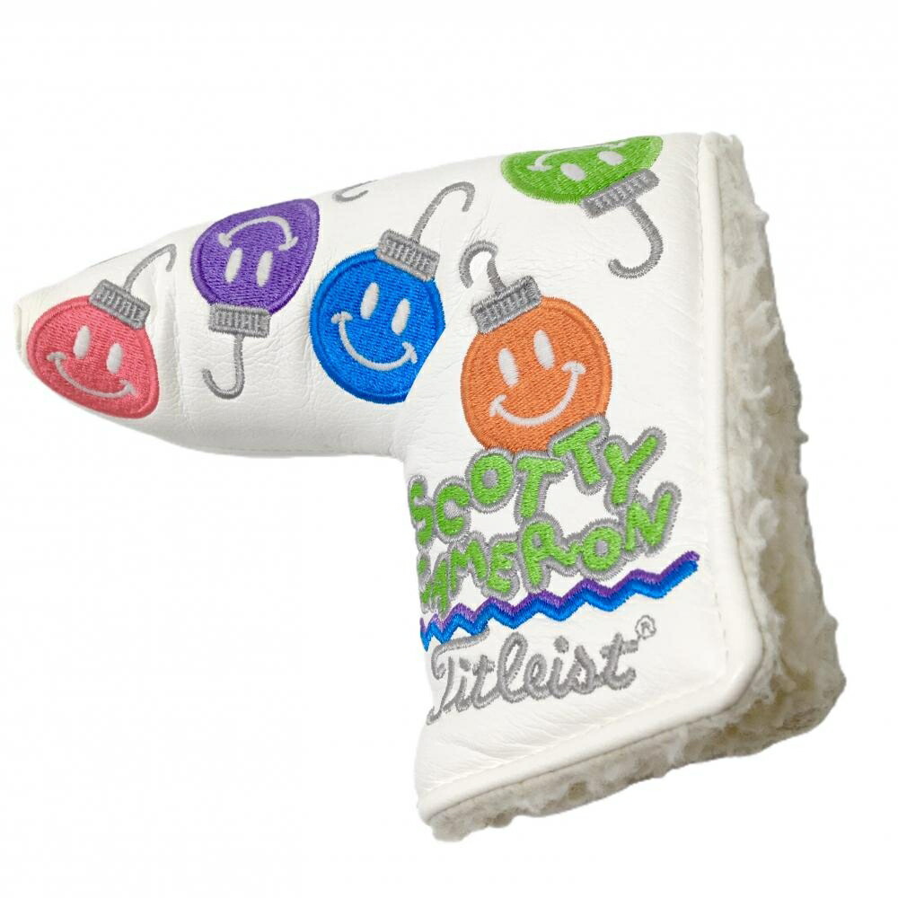 スコッティキャメロン パターカバー 白&times;マルチカラー ピン型 総柄 Titleist ゴルフ Scotty Cameron｜レオナード　店