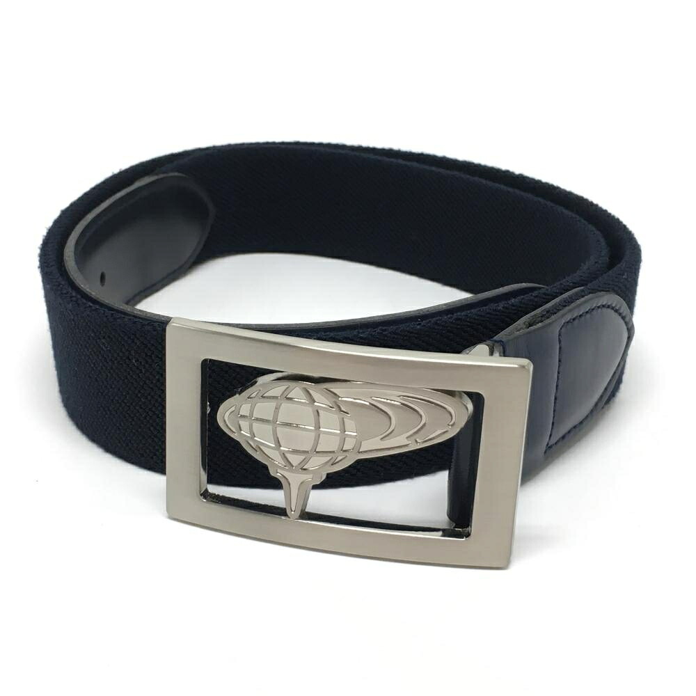 [Super Beautiful] Beams Golf Top Belt Navy Logo Buckle Mens Golf Wear BEAMS GOLF