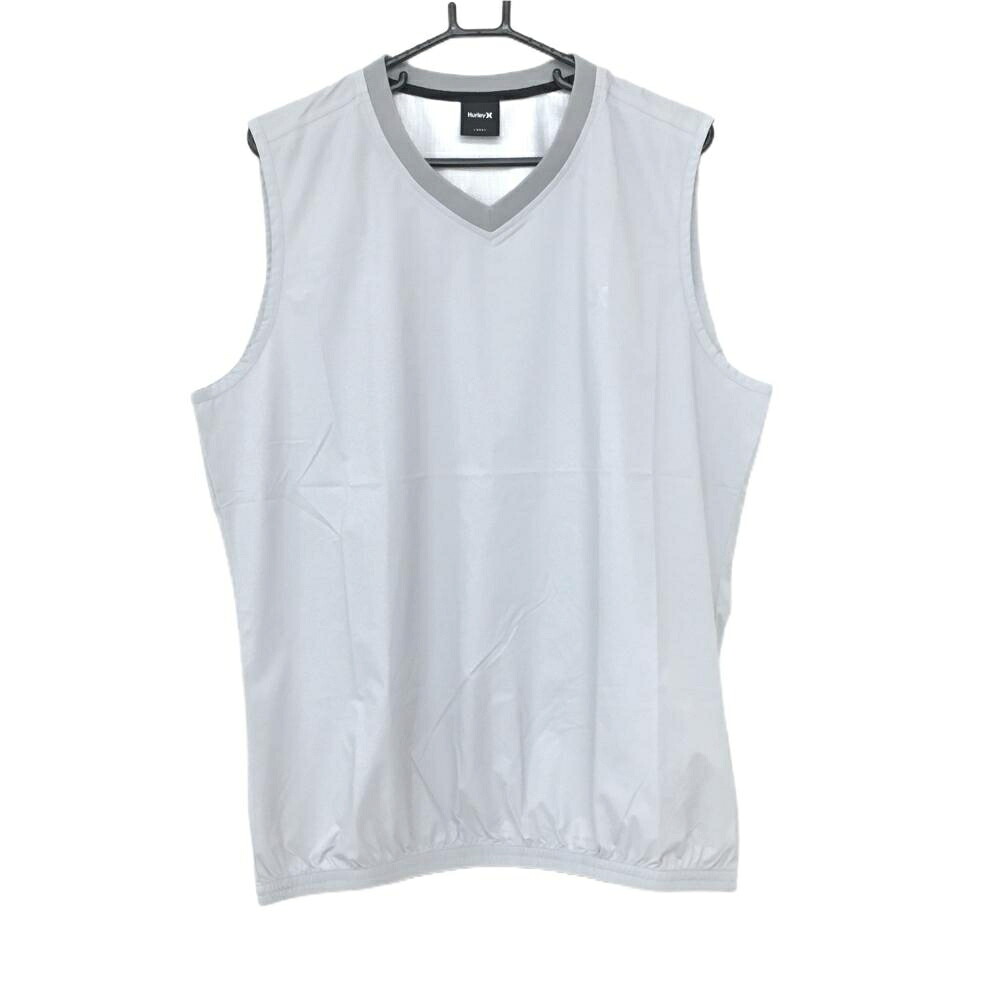 【新品】ハーレー ナイロンベスト ライトグレー PHANTOM レインウェア 収納袋付 メンズ LARGE ゴルフウェア Hurley|レオナード 店
