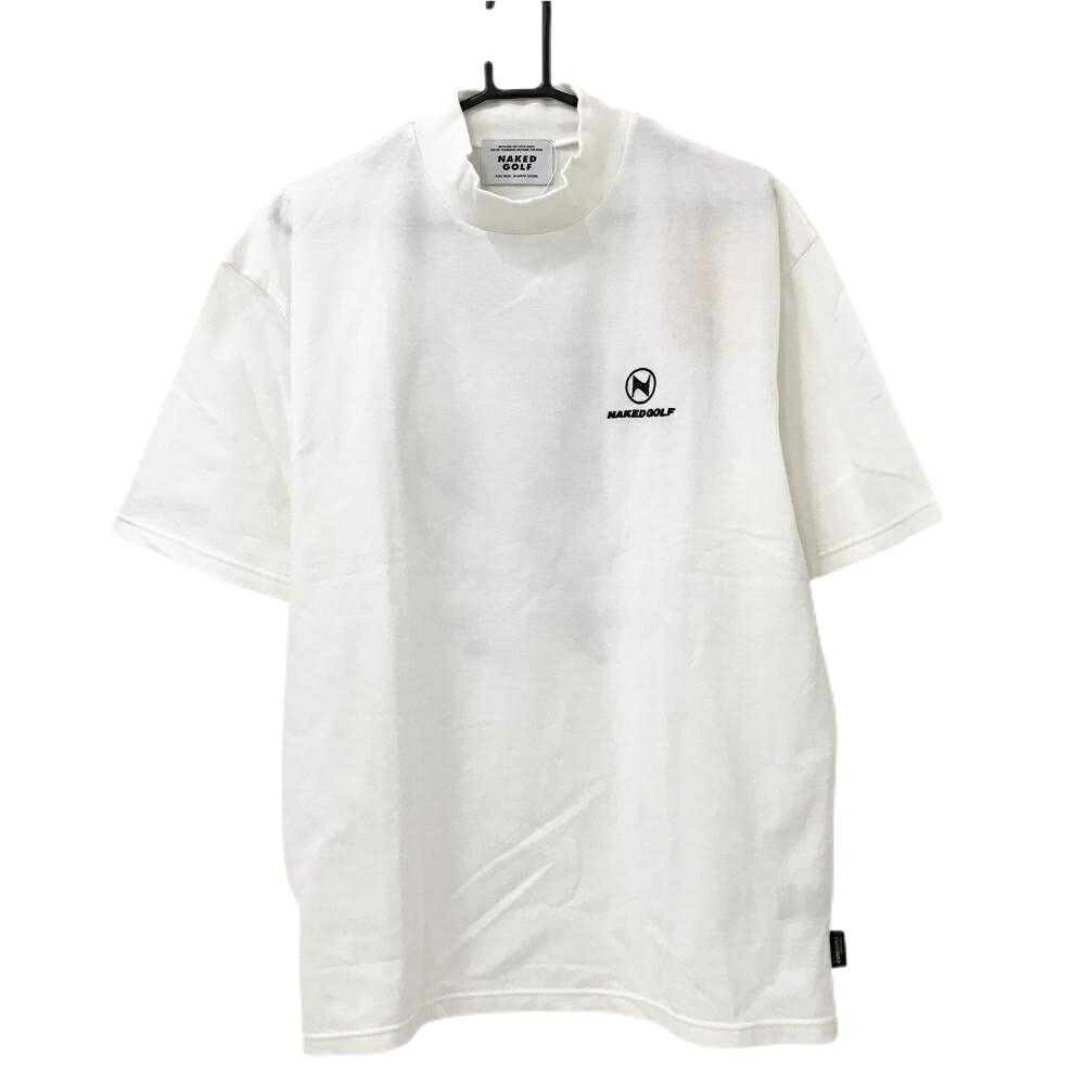 【新品】ネイキッドゴルフ 半袖ハイネックシャツ 白 背面ゴルファースカル CORDDURA メンズ XL ゴルフウェア NAKED GOLF｜レオナード　店