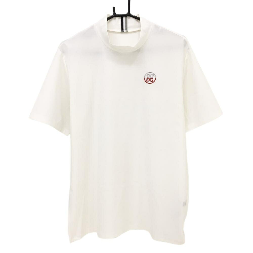 値引きする【超美品】ジーフォア 半袖ハイネックシャツ 白系×レッド
