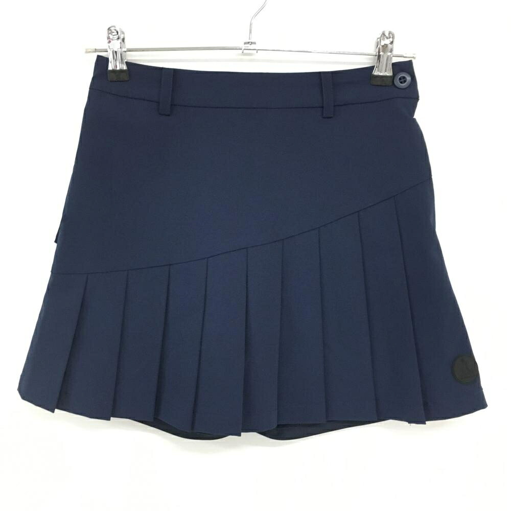 【美品】エフアールツー スカート ネイビー 後ロゴプリント 内側インナーパンツ レディース M ゴルフウェア #FR2 GOLF|レオナード 店