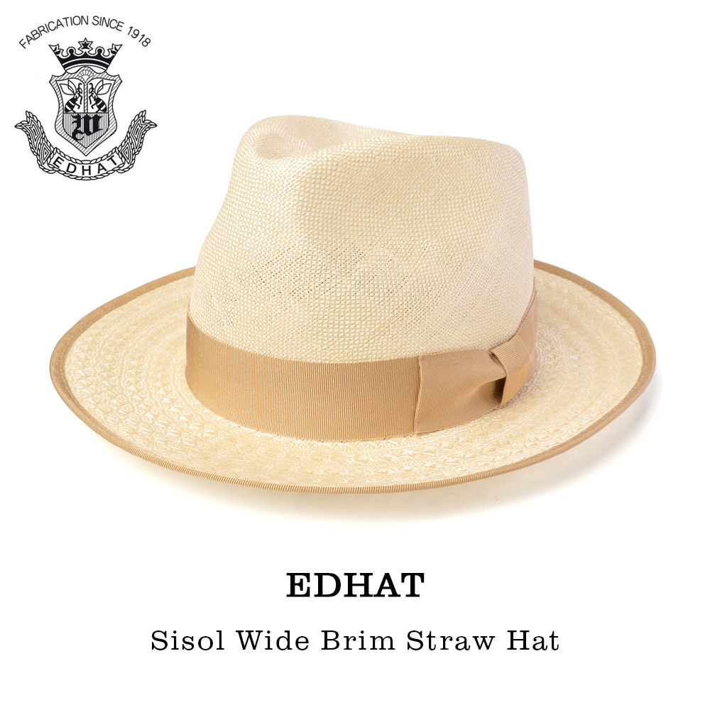 シゾール 中折れハット ストローハット EDHAT エドハット メンズ 春夏 帽子 S M L 大きいサイズ 小さいサイズ フリーサイズ シンプル サイズ調節可 ナチュラル ギフト 日本製 シンプル 大人 おしゃれ 紳士帽子 送料無料｜帽子販売店ＲＥＰＲＥＳＳＩＯＮ