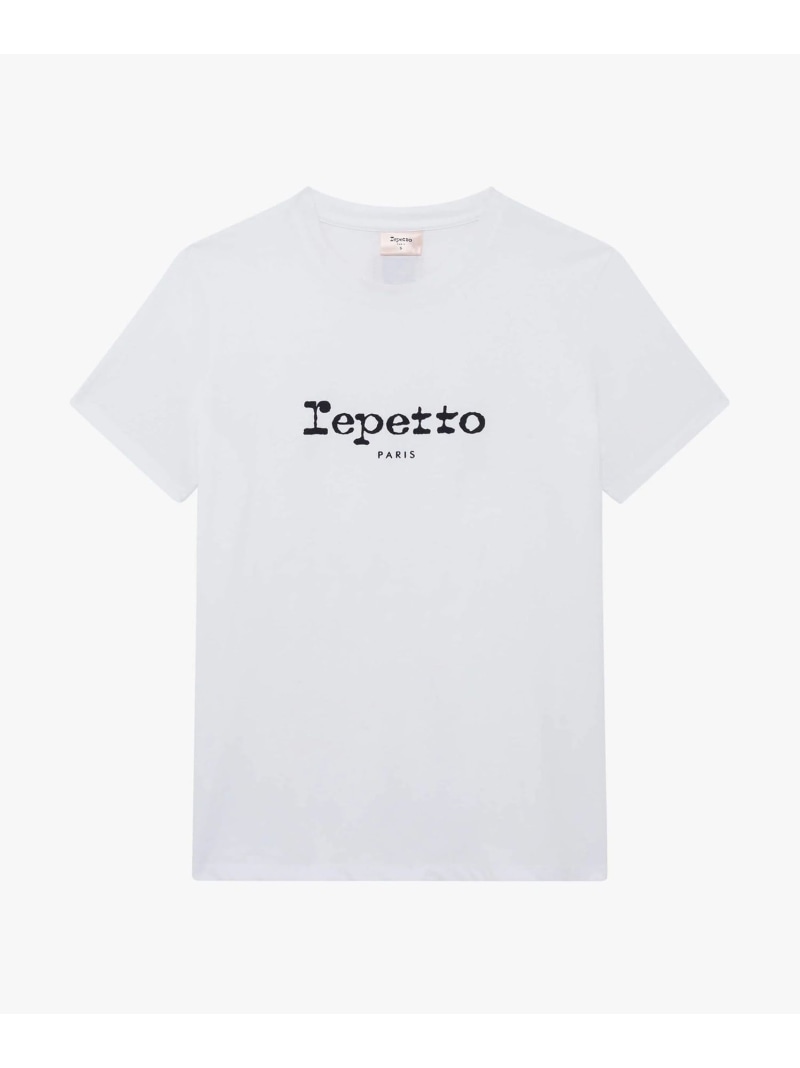 Repetto logo T shirt Repetto レ愛玩動物 トップス カットソー・ティーシャツ 白いこと【貨物輸送無料】[ Fashion]