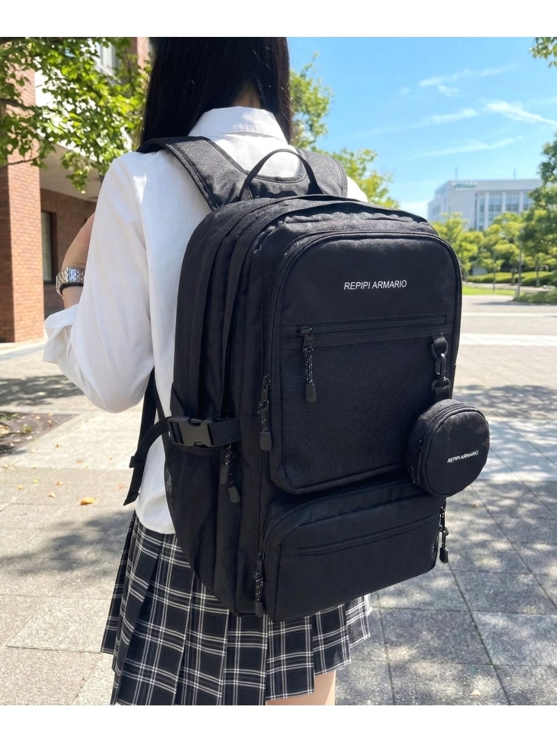 高機能【30L】スクールバックパック repipi armario レピピアルマリオ バッグ リュック・バックパック ブラック【送料無料】[ Fashion]