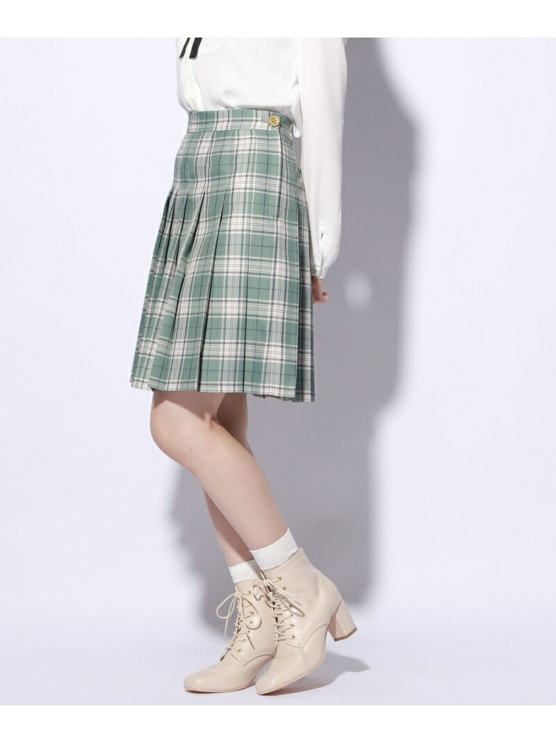 【(K)SC/CHプリーツSK repipi armario レピピアルマリオ スカート ミニスカート グリーン グレー  ピンク【送料無料】[Rakuten Fashion] repipi armario