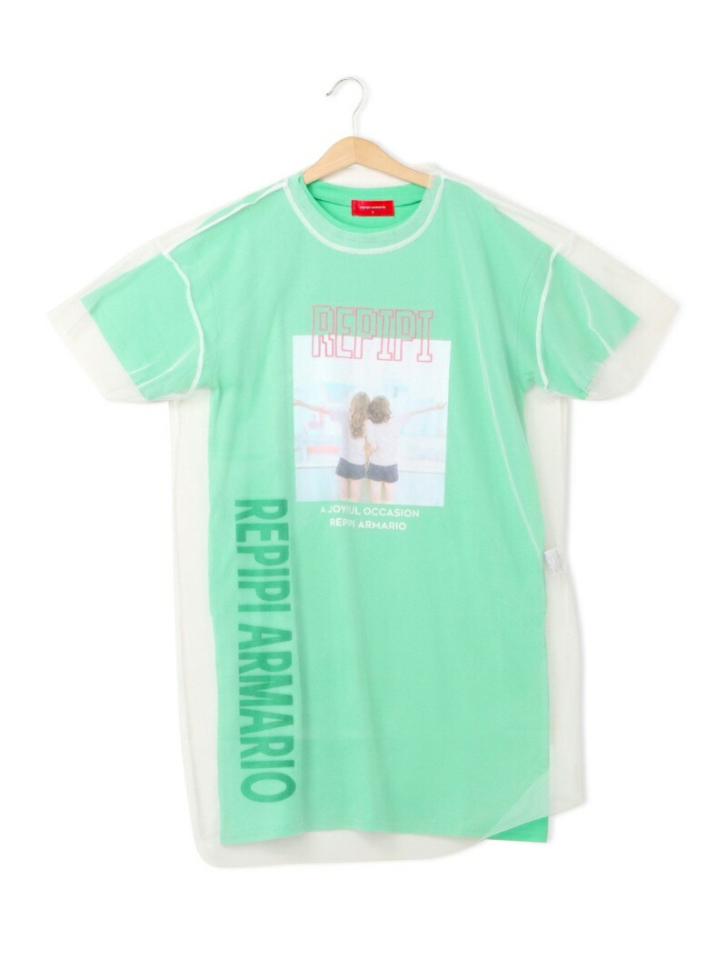 楽天市場 Rakuten Fashion Sale 12 Off フォトプリントメッシュ2pop Repipi Armario レピピアルマリオ ワンピース キッズワンピース グリーン ブラック ホワイト Rba E Repipi Armario