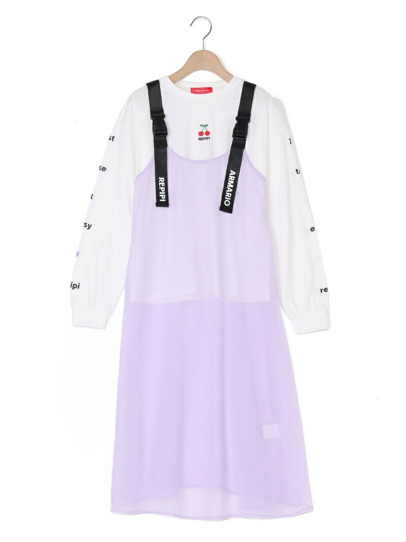 楽天市場 Rakuten Fashion Sale 55 Off チェリーシシュウキャミセットワンピース Repipi Armario レピピアルマリオ ワンピース 長袖ワンピース パープル ブラック Rba E Repipi Armario