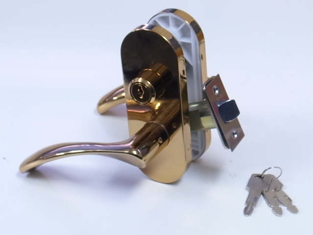 小判座取替レバーハンドル 38D1-ML-G ゴールド(金ピカ）色　カギ付 専用ラッチ付
