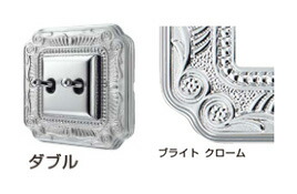 FEDE(フェデ) トグルスイッチ 「フィレンツェ」ブライト クローム (ダブル) PXP-FTS-202-CB《取寄品》 ☆☆FEDE フェデ スガツネ☆☆デザイン 電気 配線 照明 スイッチカバー リフォーム リノベーション DIY インテリア