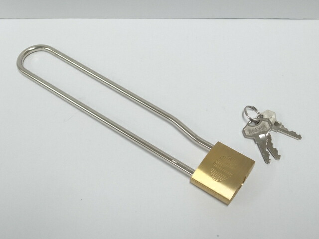 ALPHA 南京錠 ＮＯ.100mm・60mm 鍵3本付き ALPHA 南京錠 NO.100mm・60mm 鍵3本付き ALPHA 南京錠 NO