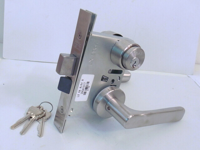 ゴール社　P-LX　レバーハンドル本体セット P-LX-6　NU11S　R4U バックセット64ミリ　シルバー色 両面シリンダータイプ 左右勝手兼用 ☆☆GOAL ゴール☆LX　NU11S☆GOAL ゴール☆☆ 玄関 ドア 扉 修理 補修 交換 部品 パーツ 18,549円