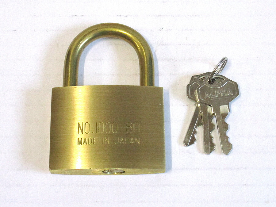 楽天市場】ALPHA（アルファ）社製南京錠 2760番60ミリ別カギ