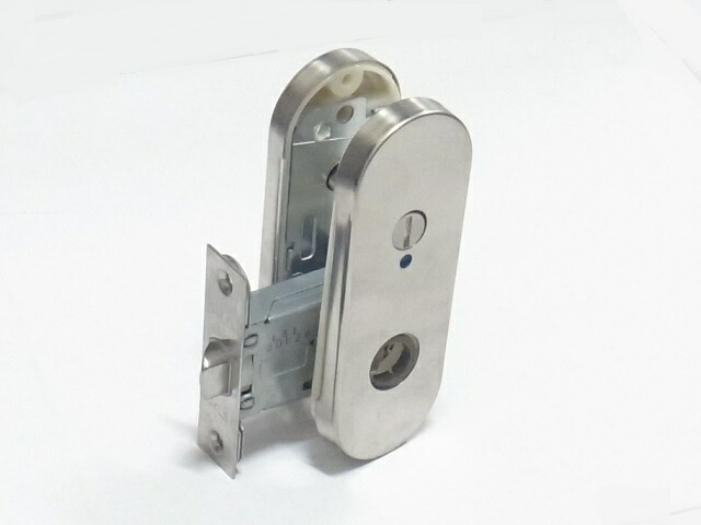 川口技研（GIKEN　ギケン）レバーハンドル用 小判座 表示錠 ケースセット LS　4K13-N　ニッケル色 バックセット51ミリ ☆☆技研　ギケン　GIKEN☆LS☆技研　ギケン　GIKEN☆☆ 玄関 ドア 扉 修理 補修 交換 部品 パーツ