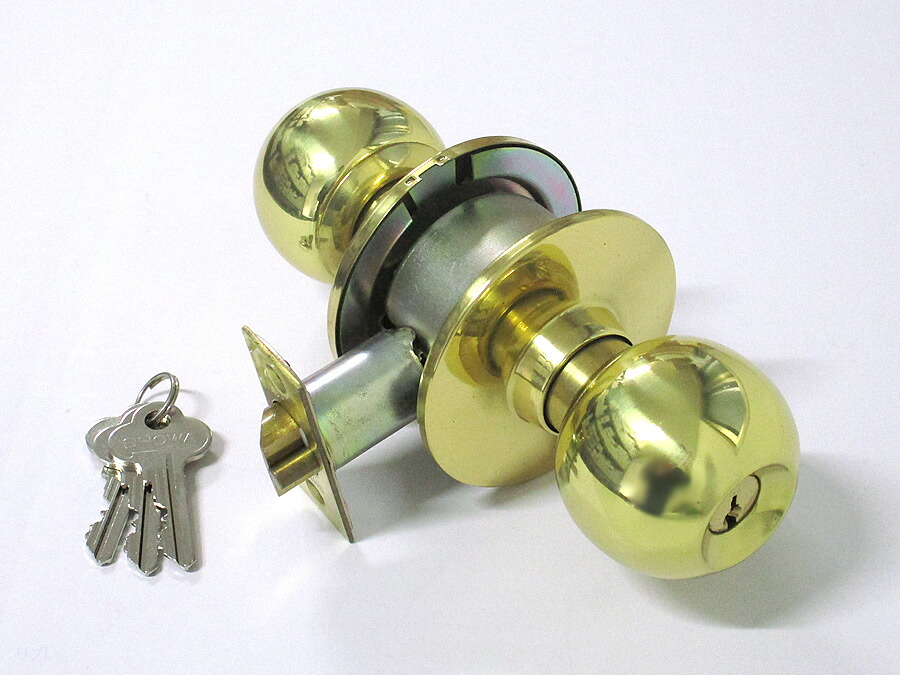 SKQロック錠(ユニロック錠)金ピカ色 SKQ-G26(両面シリンダー) 3本カギ付 バックセット60ミリ ☆☆U-SHINSHOWA ショウワ 昭和☆ユニロック錠 円筒錠☆U-SHINSHOWA ショウワ 昭和☆☆ 玄関 ドア 扉 修理 補修 交換 部品 パーツ 8,864円