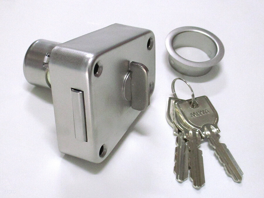 楽天市場】ミワロックU9-NDZ-1面付補助錠厚扉（42～50ミリ）用ステン色