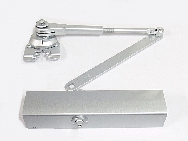 リョービ　万能取替用 ドアクローザー　 S-201P　　シルバー色　 パラレルタイプ　ストップ付 ☆☆リョービ RYOBI☆S201 P　ドアチェック☆リョービ RYOBI☆☆ 玄関 ドア 扉 修理 交換 部品 パーツ