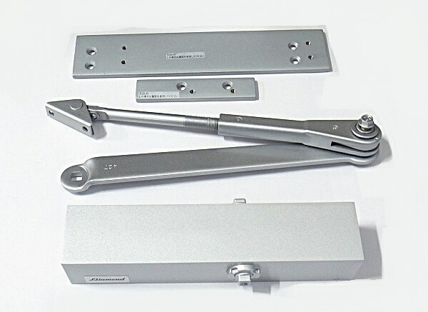 DIA(ダイア）S103＋53S用置換板 セット 　 【S-5003・153S 用 代替ドアクローザー】 シルバー色　スタンダード(正規付)タイプ　ストップ付 ☆☆DIA　ダイア☆ドアチェック☆ダイヤ　大鳥機工☆☆