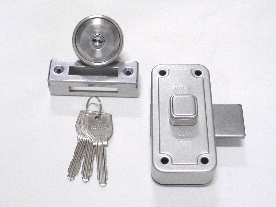 楽天市場】ミワロックUR-NDZ-1AT面付補助錠ステン色 受座付 扉厚33～42