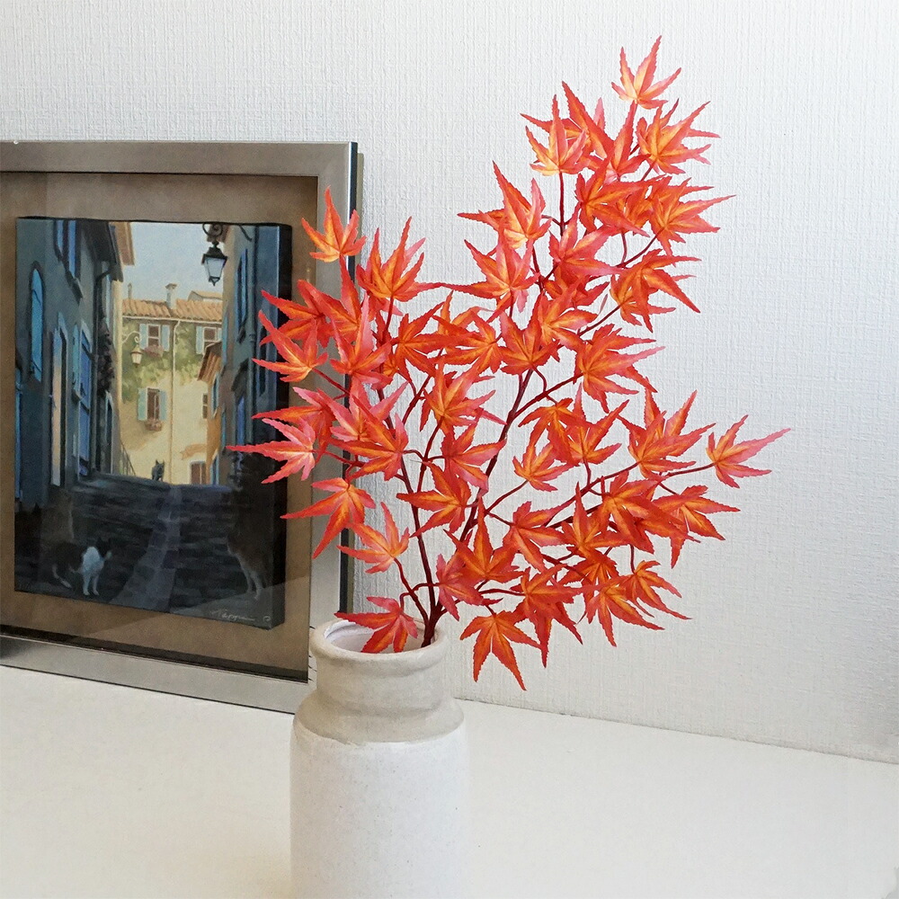 ☆未使用品☆【針金入り】秋飾り造花もみじ50本セット 楓 かえで 紅葉 楽天市場】造花 紅葉 もみじ ジャパニーズメイプル レッド 秋